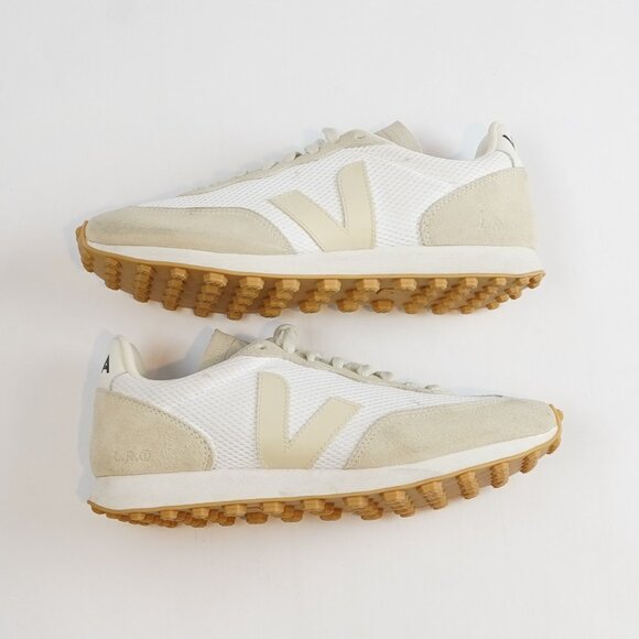 Veja Rio Branco Low Top Sneakers White Pier Natural - Women's Size 9 / Mens 7 - Picture 5 of 8